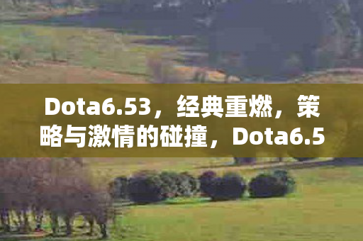 Dota6.53，经典重燃，策略与激情的碰撞，Dota6.53，经典重燃，策略与激情的碰撞