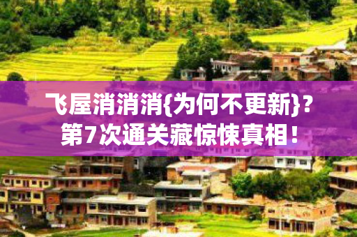 飞屋消消消{为何不更新}？第7次通关藏惊悚真相！