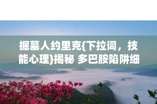 掘墓人约里克{下拉词,技能心理}揭秘 多巴胺陷阱细思极恐 掘墓人约里克{下拉词,技能心理}揭秘 多巴胺陷阱细思极恐