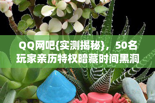 50名玩家亲历特权暗藏时间黑洞图片