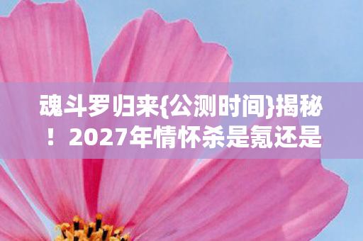 魂斗罗归来{公测时间}揭秘!2027年情怀杀是氪还是坑? 魂斗罗归来{公测时间}揭秘!2027年情怀杀是氪还是坑?