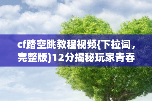 12分揭秘玩家青春传奇图片
