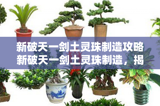 新破天一剑土灵珠制造攻略新破天一剑土灵珠制造,揭秘古老传说中的神秘工艺,新破天一剑,揭秘土灵珠制造古老工艺 新破天一剑土灵珠制造攻略新破天一剑土灵珠制造,揭秘古老传说中的神秘工艺,新破天一剑,揭秘土灵珠制造古老工艺