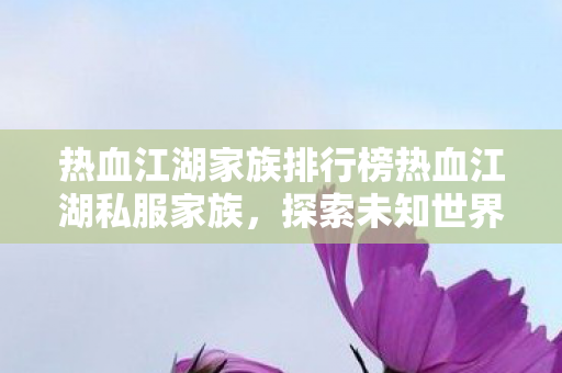 热血江湖家族排行榜热血江湖私服家族，探索未知世界的奇妙之旅，热血江湖私服家族，探索未知世界的奇妙之旅