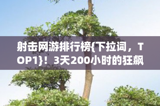 3天200小时的狂飙快乐体验图片