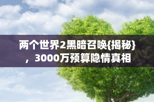 3000万预算隐情真相图片