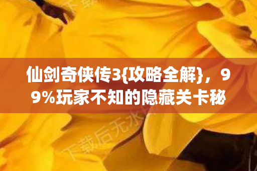 玩家不知的隐藏关卡秘密图片