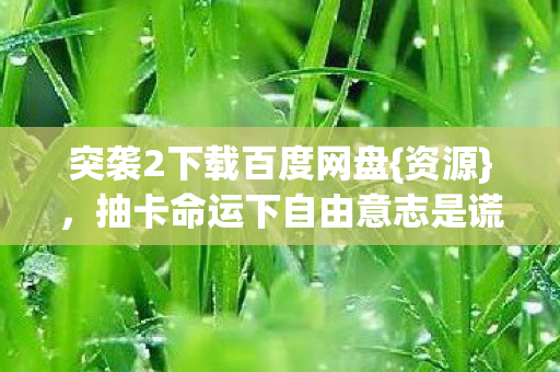 抽卡命运下自由意志是谎言图片