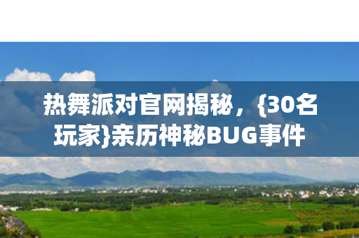 亲历神秘BUG事件图片