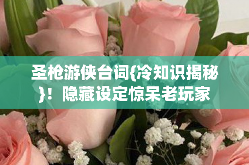 隐藏设定惊呆老玩家图片