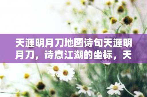 天涯明月刀地图诗句天涯明月刀图片