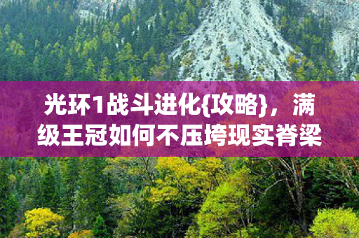 光环1战斗进化{攻略},满级王冠如何不压垮现实脊梁 光环1战斗进化{攻略},满级王冠如何不压垮现实脊梁