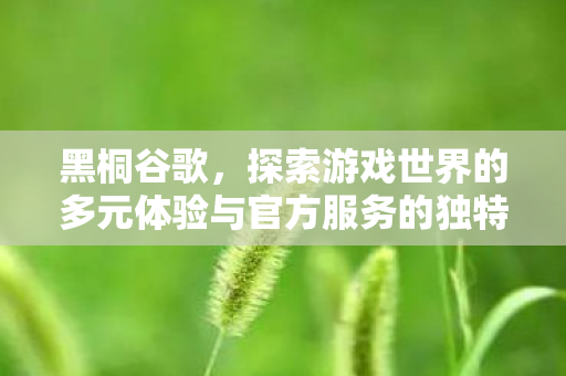 探索游戏世界的多元体验与官方服务的独特魅力图片