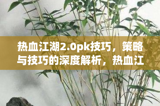 热血江湖2.0pk技巧，策略与技巧的深度解析，热血江湖2.0pk技巧全解析，策略与实战技巧深度解读