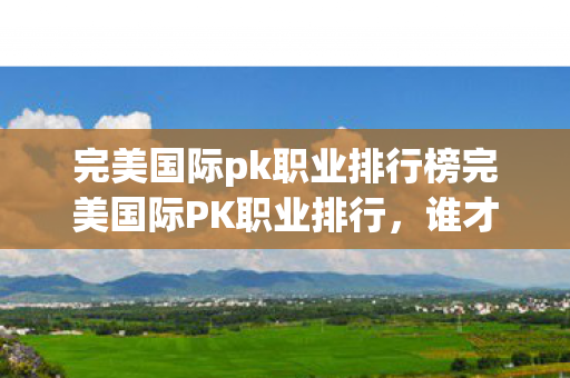 完美国际pk职业排行榜完美国际PK职业排行图片