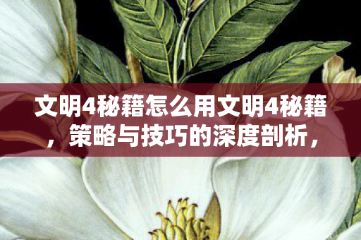 文明4秘籍与策略技巧深度剖析图片