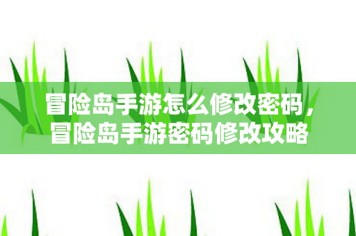 冒险岛手游怎么修改密码，冒险岛手游密码修改攻略