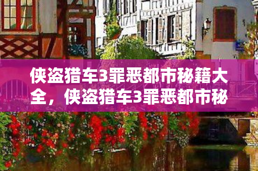 侠盗猎车3罪恶都市秘籍全攻略图片