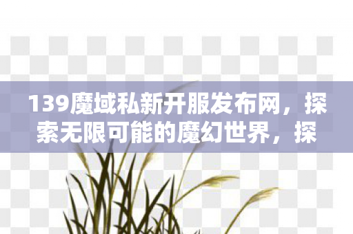 139魔域私新开服发布网图片