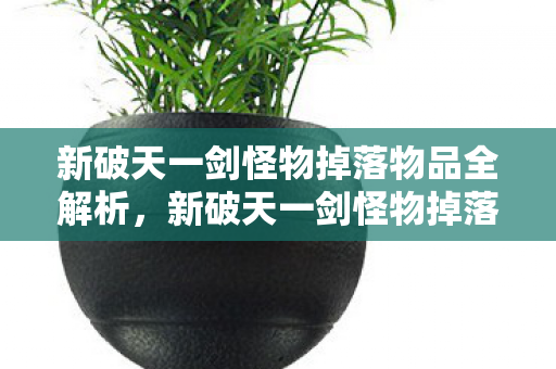 新破天一剑怪物掉落物品全解析，新破天一剑怪物掉落物品全解析