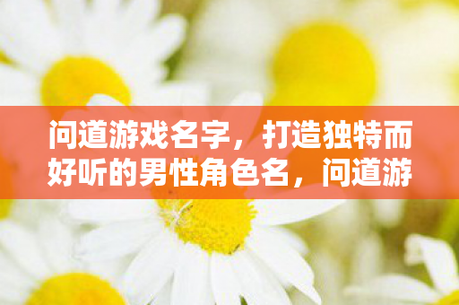 问道游戏名字,打造独特而好听的男性角色名,问道游戏,打造独特而好听的男性角色名 问道游戏名字,打造独特而好听的男性角色名,问道游戏,打造独特而好听的男性角色名