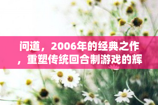 问道，2006年的经典之作，重塑传统回合制游戏的辉煌，问道，2006年经典之作，重塑回合制游戏辉煌