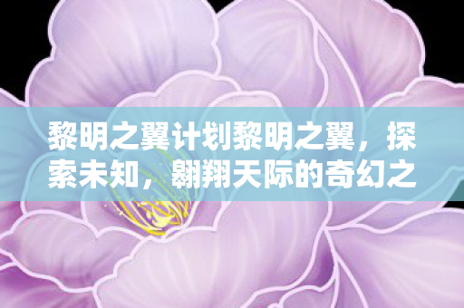 黎明之翼计划黎明之翼图片