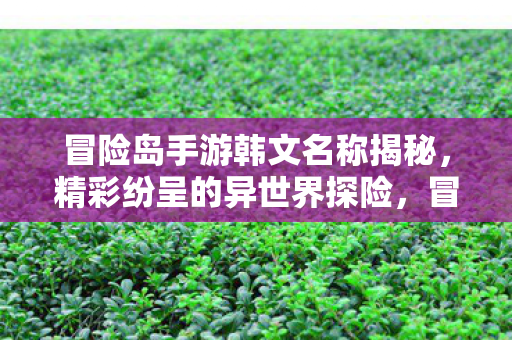 冒险岛手游韩文名称揭秘,精彩纷呈的异世界探险,冒险岛手游韩文名称,探索精彩纷呈的异世界冒险 冒险岛手游韩文名称揭秘,精彩纷呈的异世界探险,冒险岛手游韩文名称,探索精彩纷呈的异世界冒险