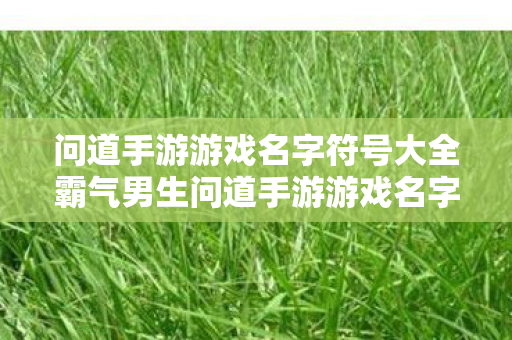 问道手游游戏名字符号大全霸气男生问道手游游戏名字符号大全霸气男，问道手游霸气男生游戏名字符号大全