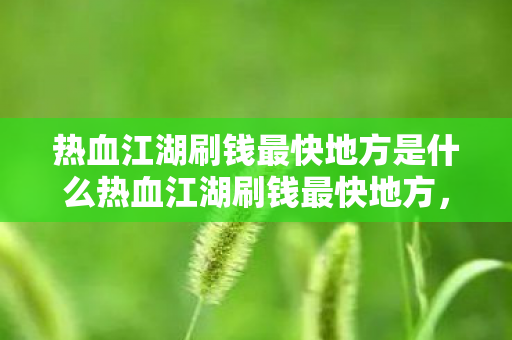 热血江湖刷钱最快地方是什么热血江湖刷钱最快地方,详解如何快速赚取金币,热血江湖,揭秘刷钱最快地点,轻松赚取金币 热血江湖刷钱最快地方是什么热血江湖刷钱最快地方,详解如何快速赚取金币,热血江湖,揭秘刷钱最快地点,轻松赚取金币