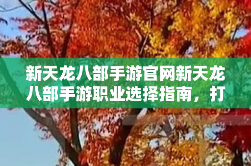 新天龙八部手游官网新天龙八部手游职业选择指南图片