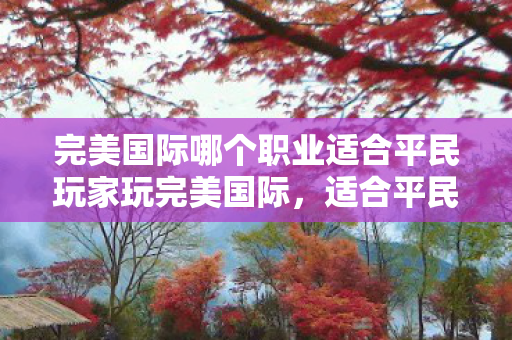 完美国际哪个职业适合平民玩家玩完美国际图片