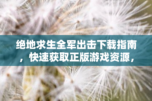 绝地求生全军出击下载指南图片