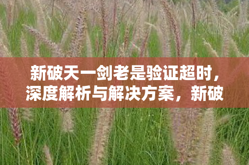 新破天一剑老是验证超时,深度解析与解决方案,新破天一剑验证超时问题深度解析与解决方案 新破天一剑老是验证超时,深度解析与解决方案,新破天一剑验证超时问题深度解析与解决方案