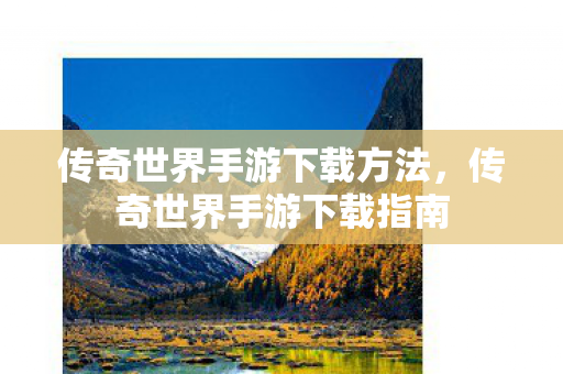 传奇世界手游下载方法图片
