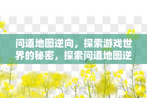 问道地图逆向，探索游戏世界的秘密，探索问道地图逆向，揭秘游戏世界的秘密