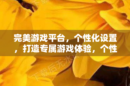 个性化打造专属游戏体验图片