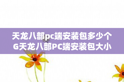 天龙八部pc端安装包多少个G天龙八部PC端安装包大小解析图片