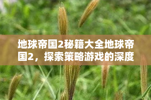 地球帝国2秘籍大全地球帝国2图片