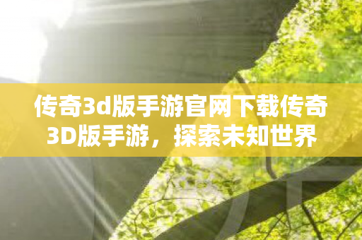 传奇3d版手游官网下载传奇3D版手游图片