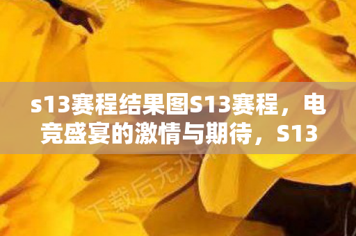 s13赛程结果图S13赛程图片