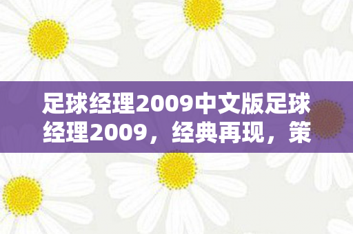 足球经理2009中文版足球经理2009图片