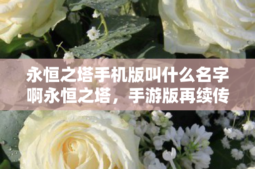 永恒之塔手机版叫什么名字啊永恒之塔图片