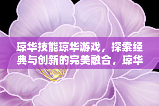 琼华技能琼华游戏,探索经典与创新的完美融合,琼华技能琼华游戏,经典与创新的完美融合 琼华技能琼华游戏,探索经典与创新的完美融合,琼华技能琼华游戏,经典与创新的完美融合