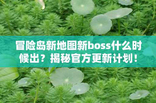 冒险岛新地图新boss什么时候出?揭秘官方更新计划!揭秘冒险岛新地图新boss官方更新计划! 冒险岛新地图新boss什么时候出?揭秘官方更新计划!揭秘冒险岛新地图新boss官方更新计划!