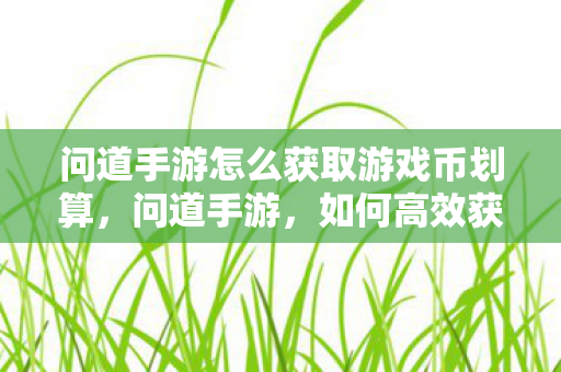 问道手游怎么获取游戏币划算,问道手游,如何高效获取游戏币? 问道手游怎么获取游戏币划算,问道手游,如何高效获取游戏币?