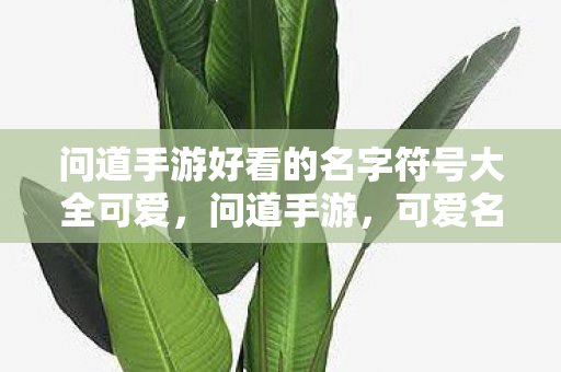 问道手游好看的名字符号大全可爱，问道手游，可爱名字符号大全，打造你的专属昵称！