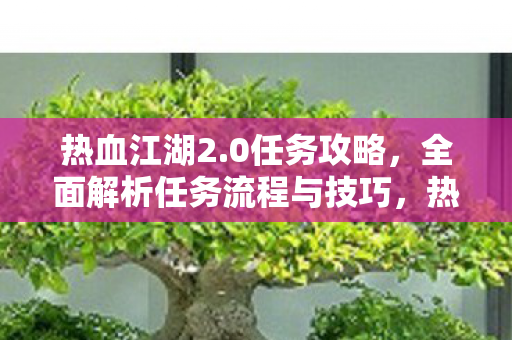 热血江湖2.0任务攻略,全面解析任务流程与技巧,热血江湖2.0任务攻略,全面解析任务流程与技巧 热血江湖2.0任务攻略,全面解析任务流程与技巧,热血江湖2.0任务攻略,全面解析任务流程与技巧