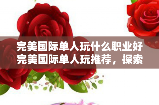完美国际单人玩什么职业好完美国际单人玩推荐图片