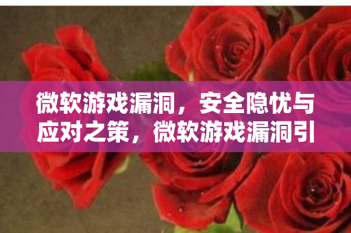 微软游戏漏洞引发安全隐忧图片